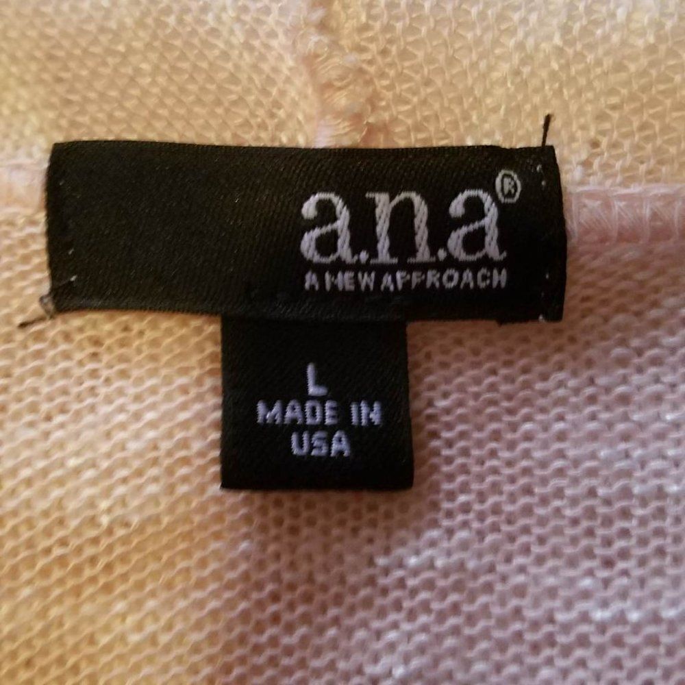 Ana Lightweight Light Pink Open Front Cardigan size Large - Picture 2 of 12